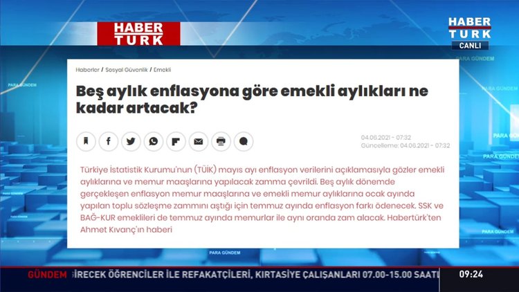 Beş aylık enflasyona göre emekli aylıkları ne kadar artacak?