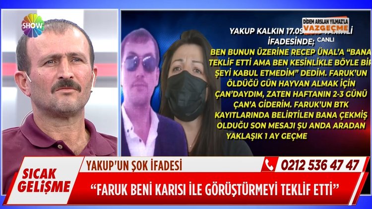 "Faruk beni karısı ile görüştürmeyi teklif etti"