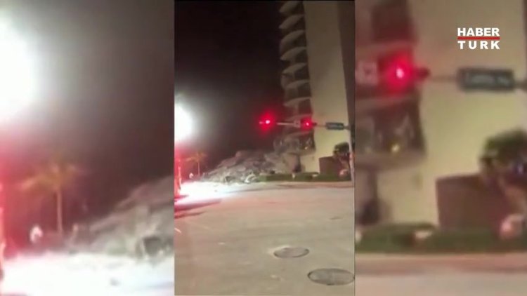 Miami'de 12 katlı bina kısmen çöktü