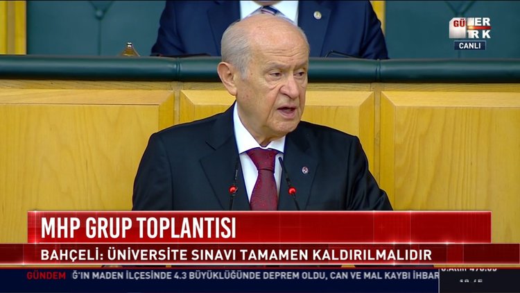 Bahçeli: Üniversite sınavı kaldırılmalı