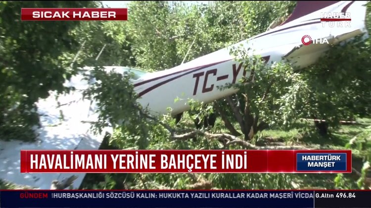 SON DAKİKA! Havalimanı yerine bahçeye indi!