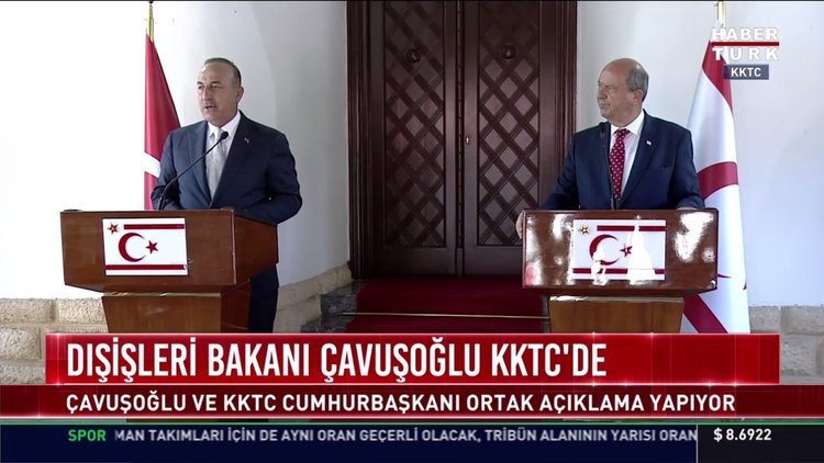 SON DAKİKA: Dışişleri Bakanı Çavuşoğlu ile KKTC Cumhurbaşkanı Tatar'dan ortak açıklamalar!