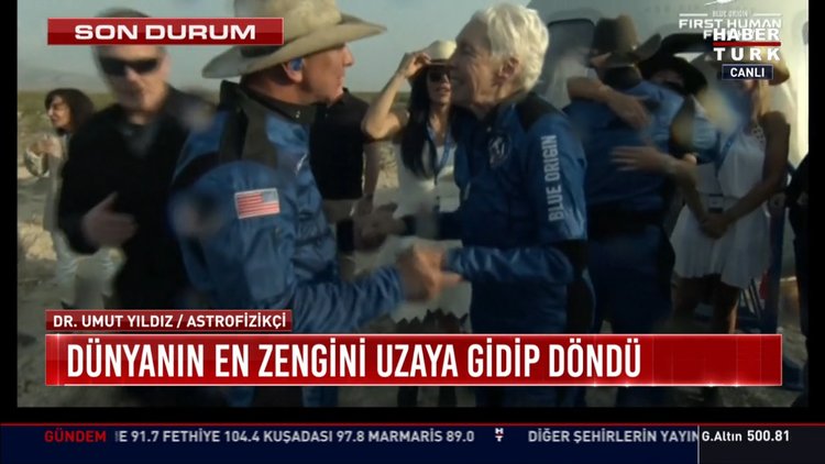 Milyarder işadamı Jeff Bezos'un aracı uzaya gitti ve döndü