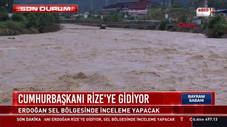 Cumhurbaşkanı Erdoğan selin vurduğu Rize'ye gidiyor
