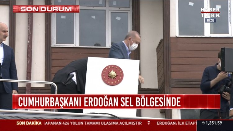 Cumhurbaşkanı Erdoğan selin vurduğu Rize'de konuştu