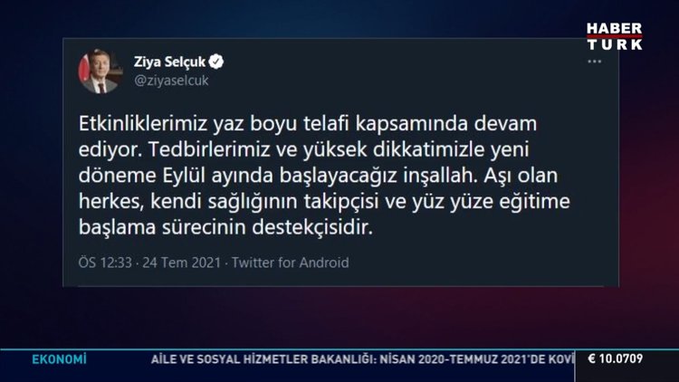 Son dakika haberi! Bakan Selçuk'tan yüz yüze eğitim açıklaması