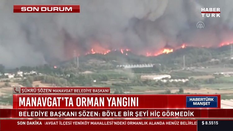 Antalya'da çıkan orman yangınına hava ve karadan müdahale ediliyor