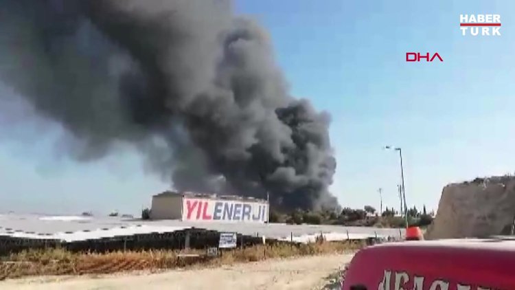 Tarsus'ta fabrika yangını