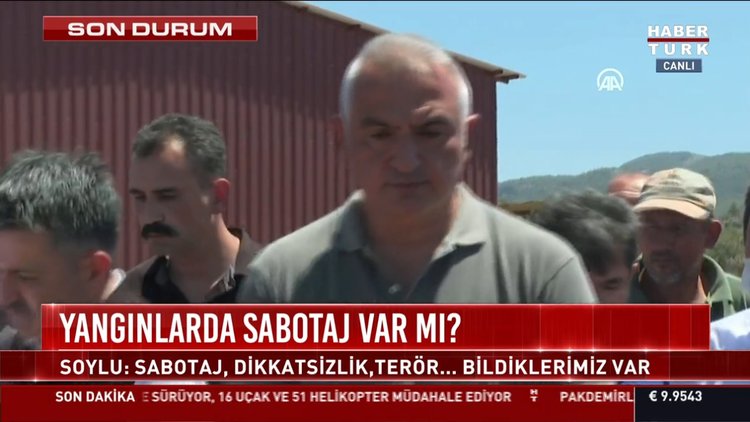 Bakan Pakdemirli'den yangınlara ilişkin açıklama