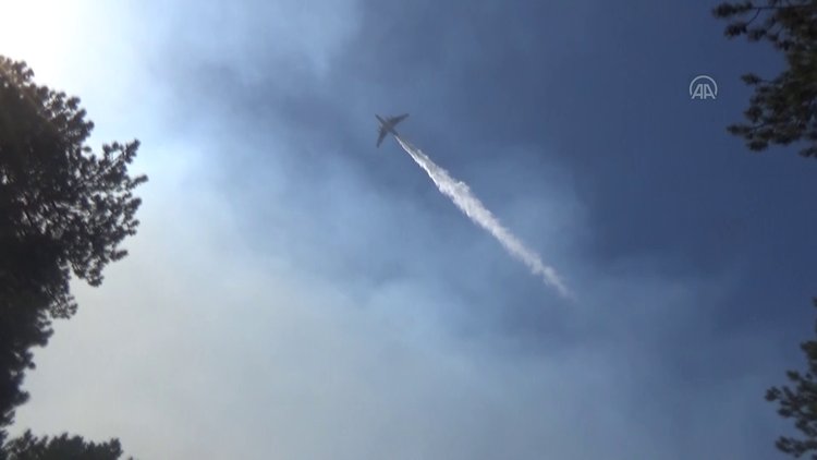 Köyceğiz'deki orman yangınına müdahale sürüyor