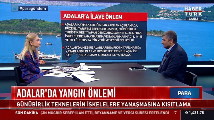 Adalar'da yangın önlemi