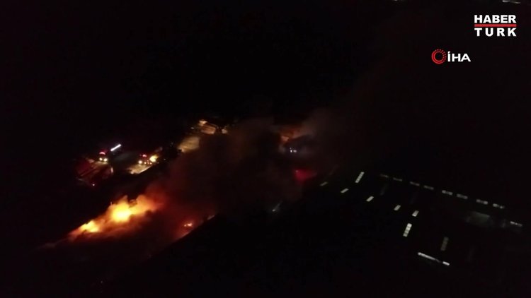 Palet fabrikasında yangın!