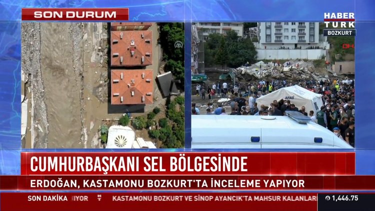 SON DURUM... Cumhurbaşkanı sel bölgesinde