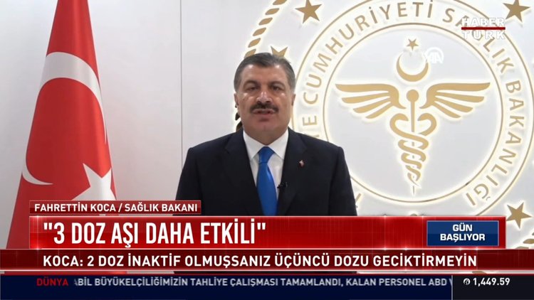 Sağlık Bakanı Fahrettin Koca açıkladı: 3. doz aşı daha etkili