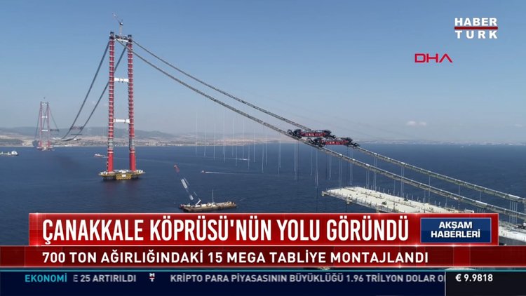 Çanakkale Köprüsü'nün yolu göründü