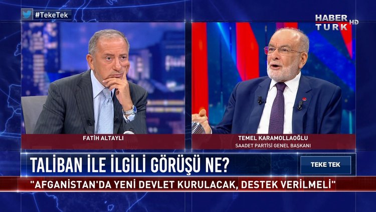 (Teke Tek 24 Ağustos 2021) Temel Karamollaoğlu Teke Tek'te soruları yanıtladı