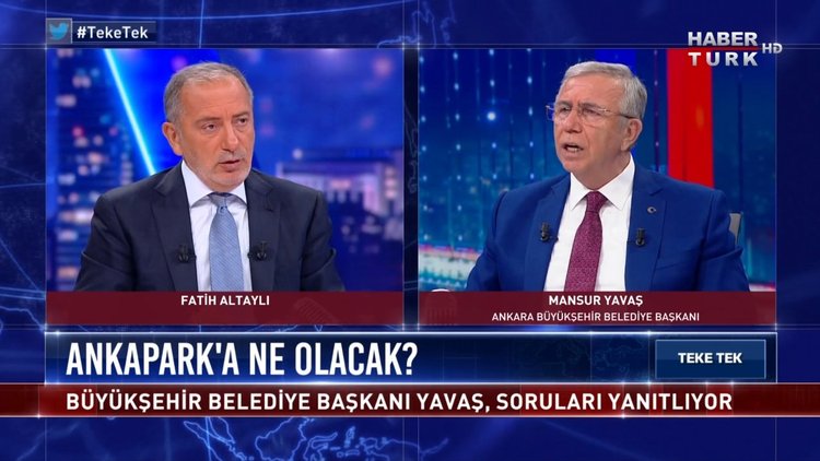 (24 Ağustos 2021 - Teke Tek) Mansur Yavaş Teke Tek'te Fatih Altaylı'nın sorularını yanıtlıyor