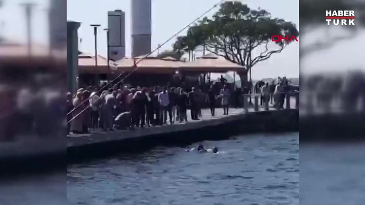 ÜSKÜDAR SAHİLİNDE BOĞULMAK ÜZERE OLAN KADIN İÇİN KURTARMA SEFERBERLİĞİ