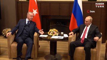 Cumhurbaşkanı Erdoğan'ın Rusya Devlet Başkanı Putin ile görüşmesi sona erdi