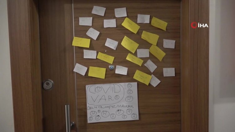 Rizeli miniğin uyarısını gören kapıya geçmiş olsun notu astı