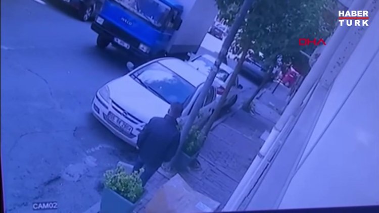 Şişli'de yokuş aşağıya kayan kamyonet sokağı savaş alanına çevirdi