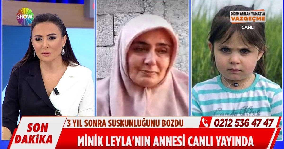 Didem Arslan Yilmaz La Vazgecme Videolari Minik Leyla Nin Annesi 3 Yil Sonra Ilk Kez Canli Yayinda