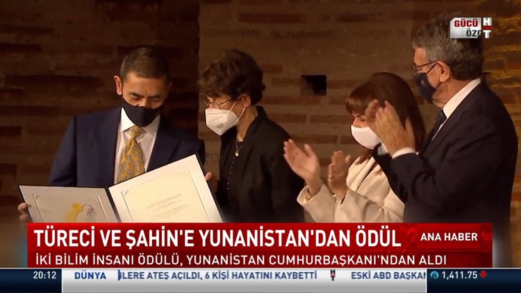 Yunanistan Cumhurbaşkanı'ndan Uğur Şahin ile Özlem Türeci'ye ödül