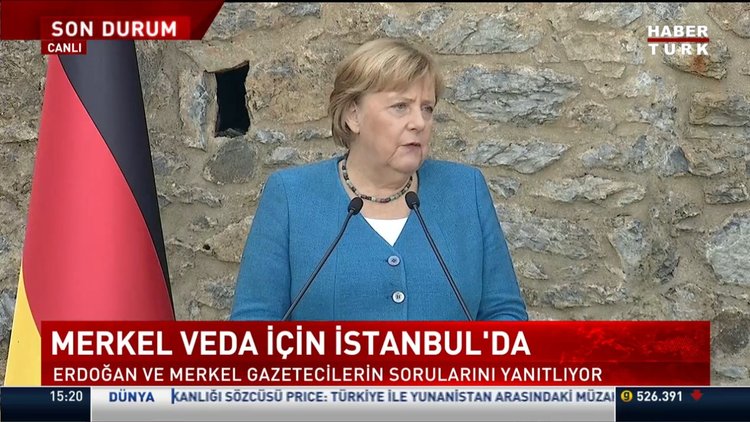 Merkel veda için İstanbul'da