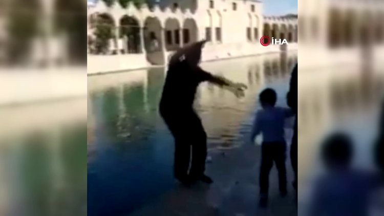Canlı yayın yaparken Balıklıgöl'e düştü