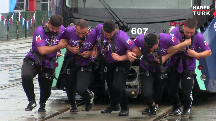 MMETRO İSTANBUL STRONGMAN CHALLENGE TREN ÇEKME YARIŞMASI YAPILDI