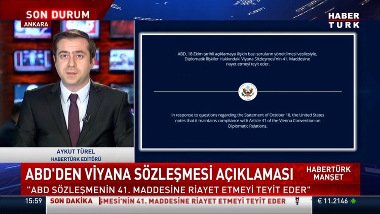 ABD Büyükelçiliği'nden büyükelçi krizinin ardından Viyana Sözleşmesi açıklaması