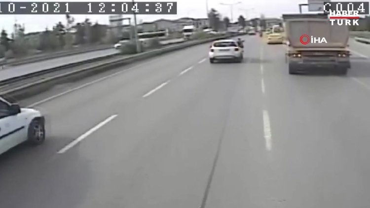 Şile otobanında inanılmaz kaza!