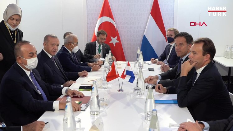 Cumhurbaşkanı Erdoğan, Hollanda Başbakanı Rutte ile görüştü