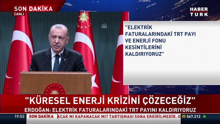 'TRT payı ile enerji fonu kesintilerini kaldırıyoruz'
