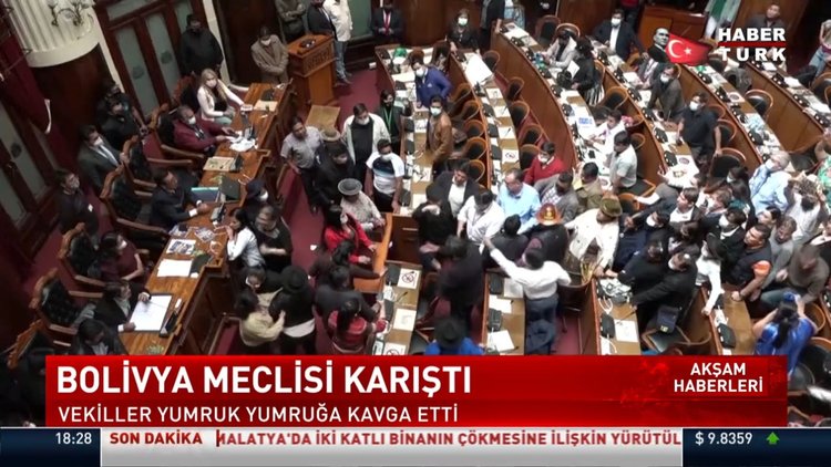Bolivya'da meclis karıştı