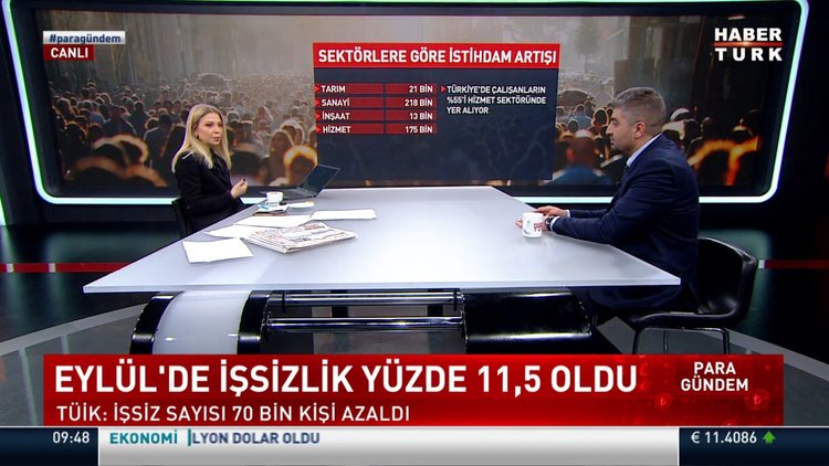 İşsizlik Eylül'de 0.3 puan düştü!