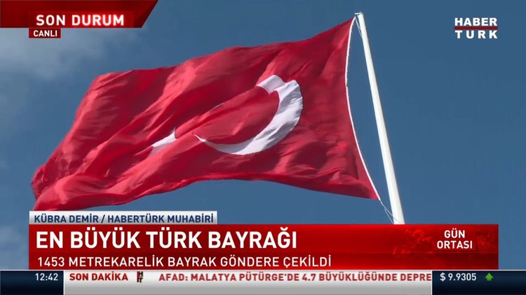 Türkiye'nin en uzun bayrak direklerine Türk bayrağı çekildi