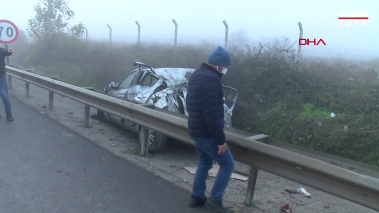 SANCAKTEPE'DE YOĞUN SİS KAZAYA NEDEN OLDU 4 YARALI
