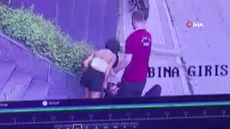 Beyoğlu'nda gasp içinde gasp kamerada