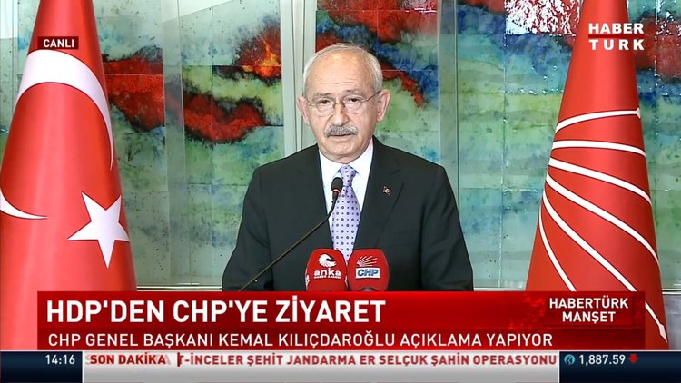 HDP Eş Genel Başkanları Sancar ve Buldan'dan CHP'ye ziyaret
