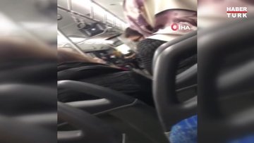 Otobüste maske takmak istemeyen kadın terör estirdi