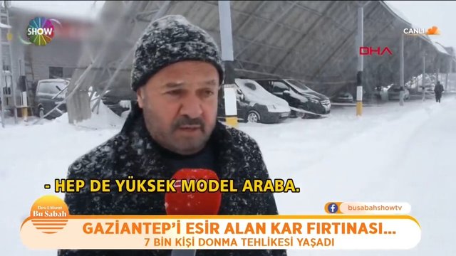Gaziantep'i esir alan kar fırtınası...