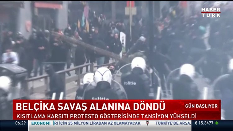 Belçika'da 50 bin kişi Kovid-19 önlemlerini protesto etti