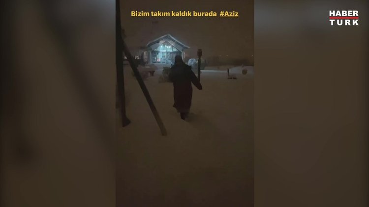 'Aziz' dizisinin oyuncuları ve set çalışanları Çatalca'da mahsur kaldı!
