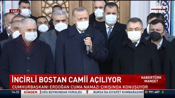 Cumhurbaşkanı Erdoğan, Prof. Dr. Osman Öztürk İncirli Bostan Camii Açılış Töreni'ne katıldı