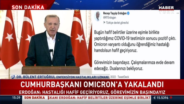 SON DURUM... Cumhurbaşkanı Omicron'a yakalandı!