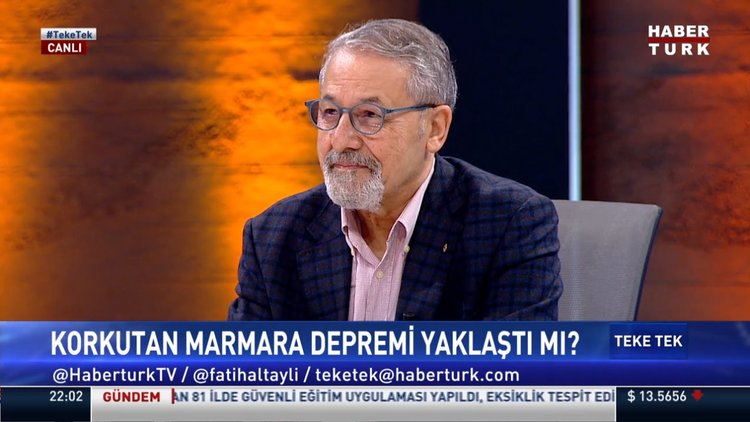 Yer bilimci Prof. Naci Görür, Habertürk TV'de Fatih Altaylı'nın sorularını yanıtladı