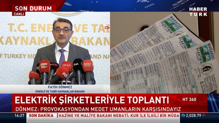 Bakan Dönmez: Elektrik dağıtım şirketleriyle bir araya gelerek uyarılarımızı yaptık