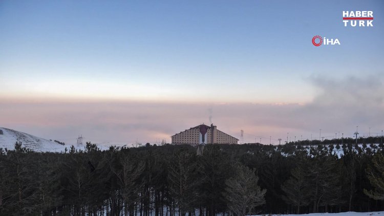 Erzurum'da eşsiz sis manzaraları