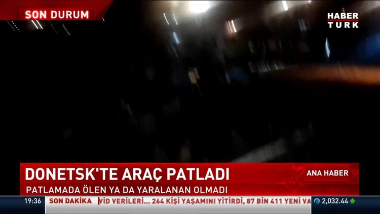 Donetsk'te araç patladı